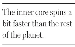 A mystery from Earth's red-hot inner core