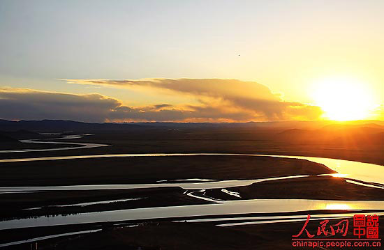 Yellow River’s beautiful scenery in Tangke