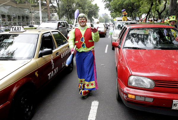 Annual pilgrimage in Mexico city