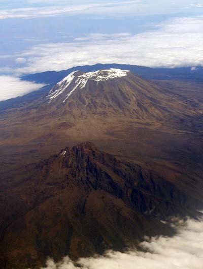 Snow-caped peak of Kilimanjaro