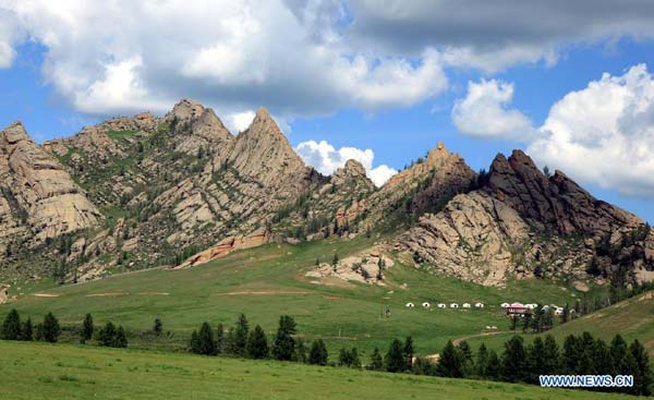 Beautiful view of Mongolia's Terelj National Park