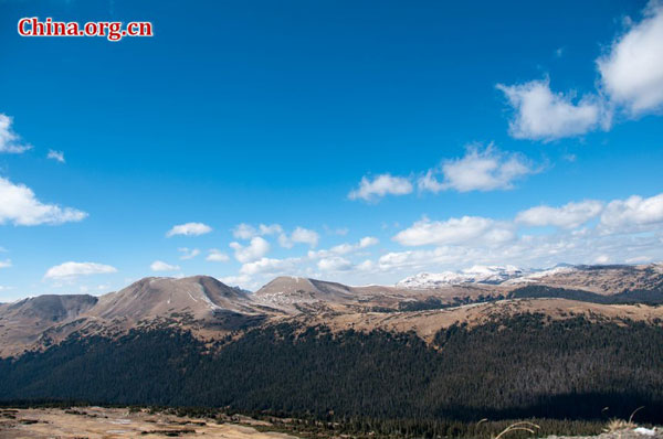 Rocky Mountains after first snow