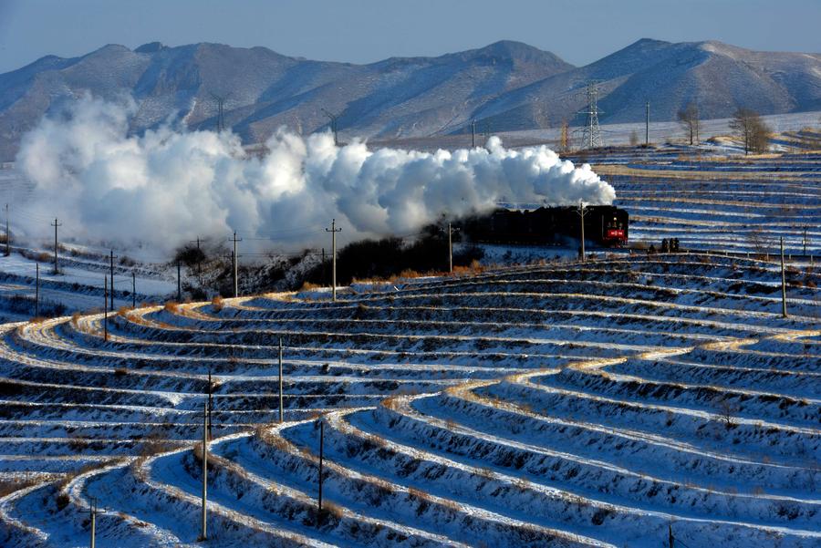 Snow scenery of Hexigten Qi in Inner Mongolia