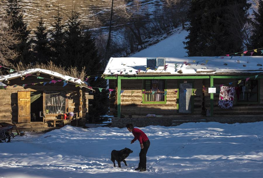 Villagers in Tianshan mountains live traditional nomadic life