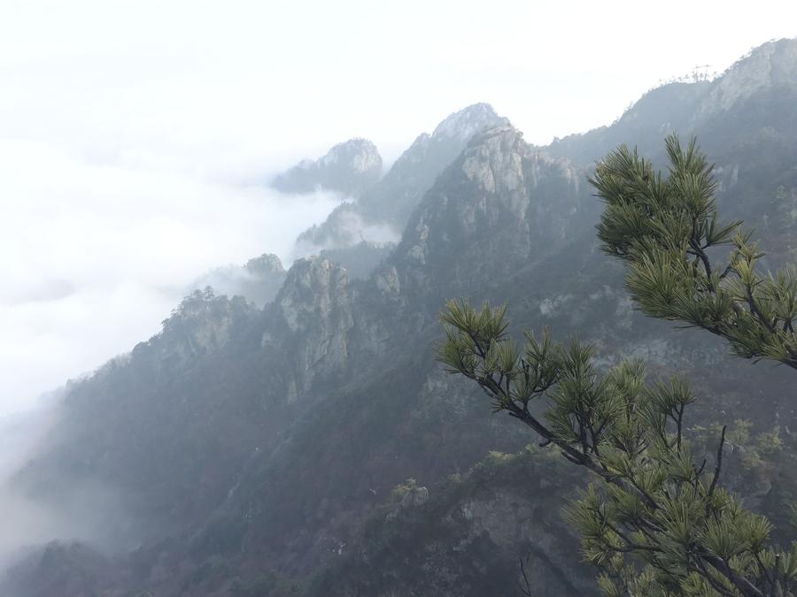 Sea of clouds in Yaoshan Mountain in Henan