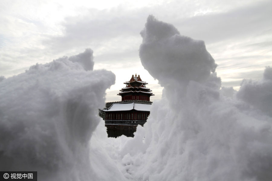 Old photos of snow-covered Beijing