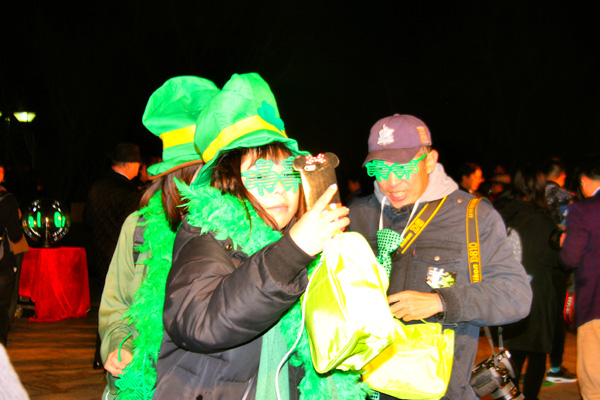 Green Great Wall marks St Patrick's Day in Beijing