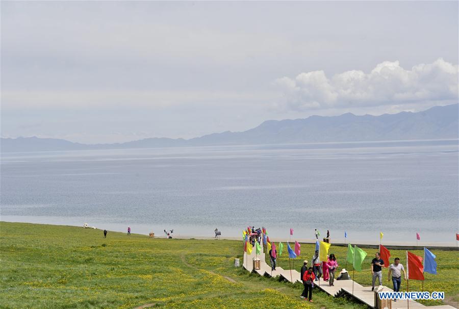 Scenery of Sayram Lake in China's Xinjiang