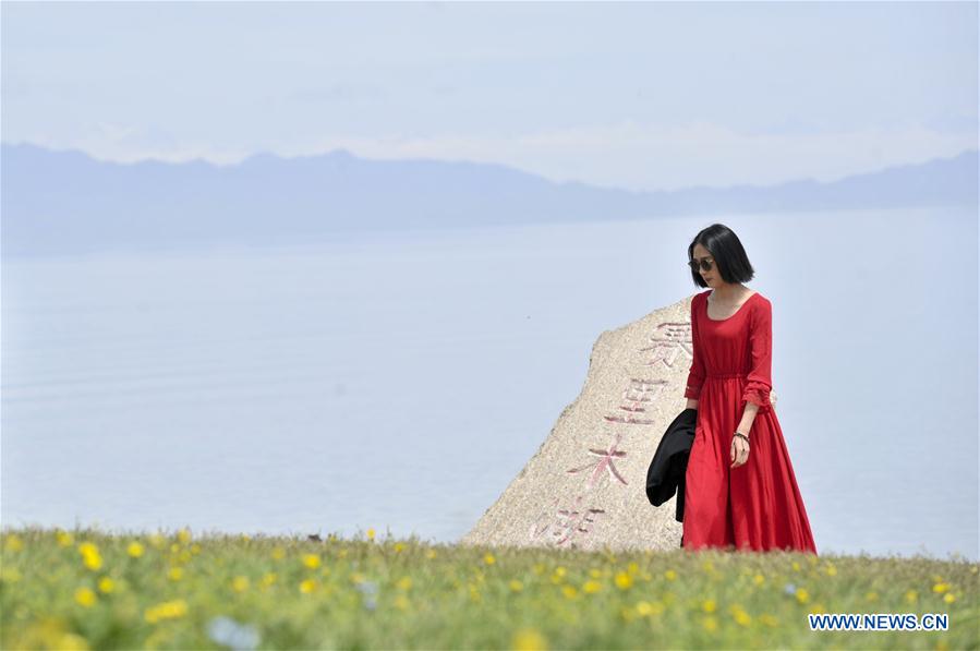 Scenery of Sayram Lake in China's Xinjiang