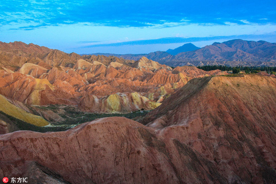 Scenery of Danxia landform in NW China