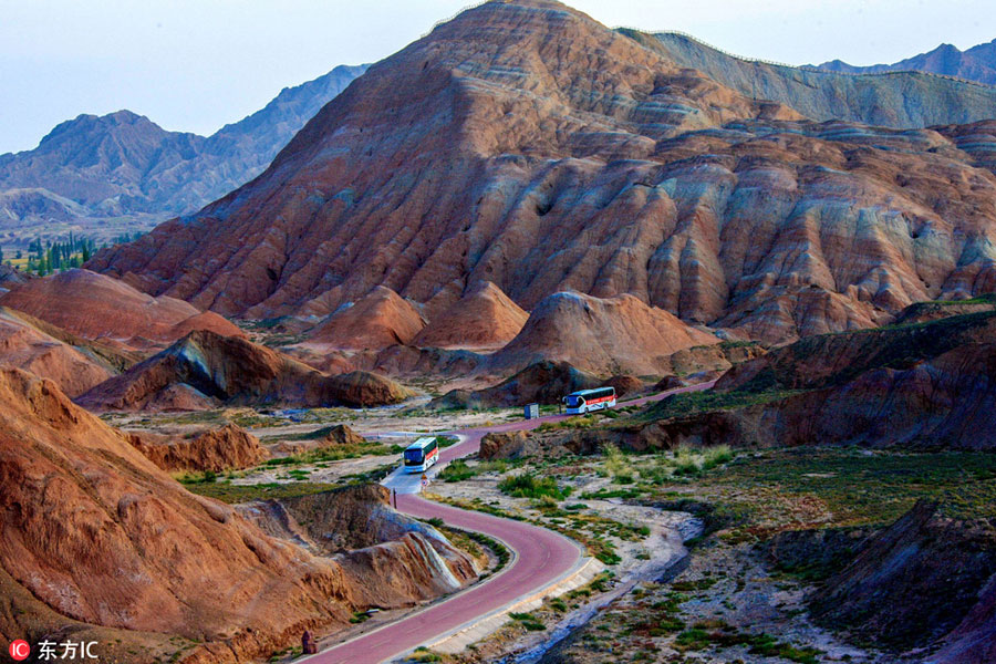 Scenery of Danxia landform in NW China