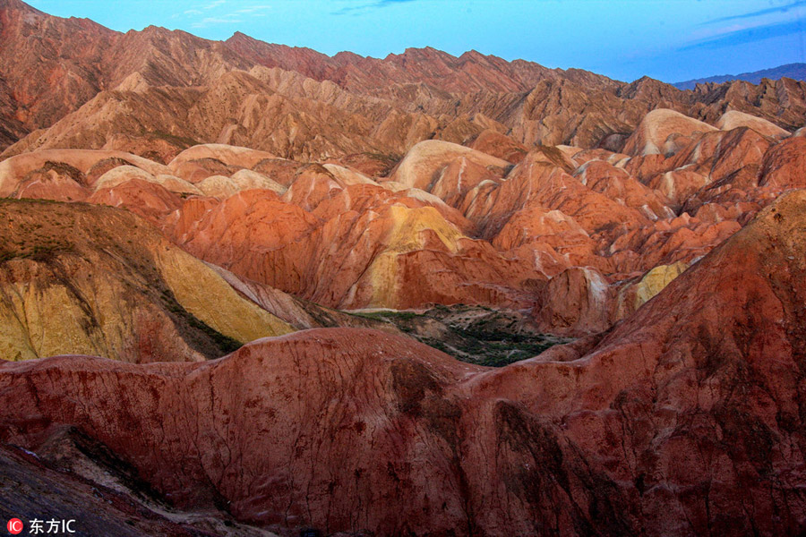 Scenery of Danxia landform in NW China