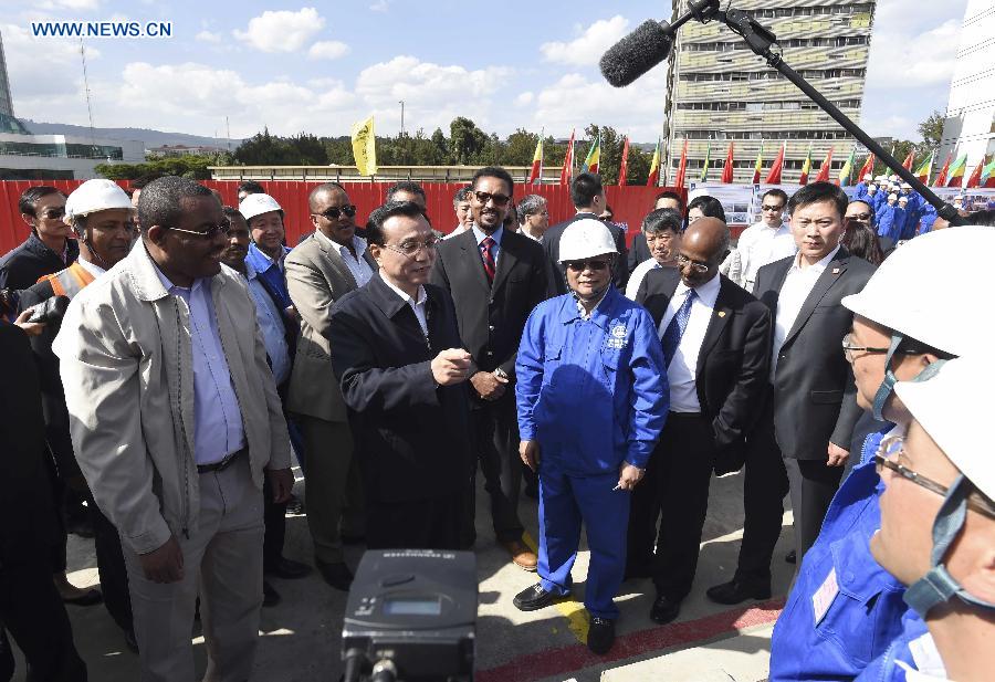 Chinese Premier visits light railway project in Addis Ababa