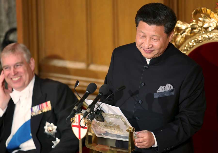 Guildhall banquet raises toast to President Xi, first lady Peng