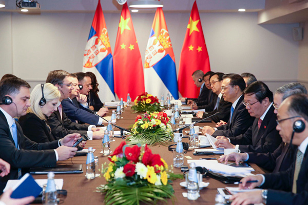 Premier Li expects further cooperation with Serbia