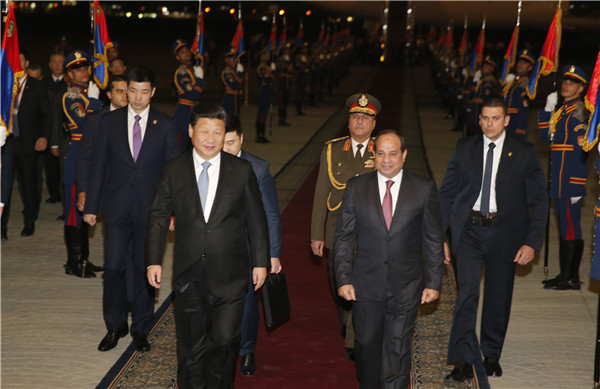 Chinese president arrives in Egypt for state visit