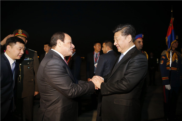 Chinese president arrives in Egypt for state visit