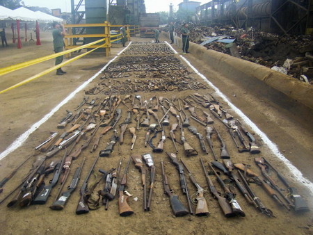 Weapons destructed in Venezuela to restrict murders