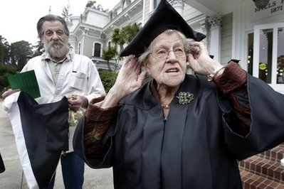 California woman gets college diploma at age 94