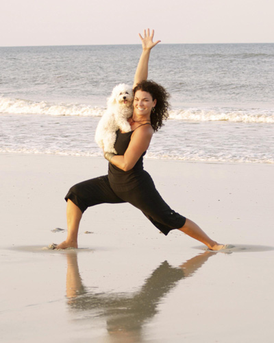 Who let the dogs in the yoga class?