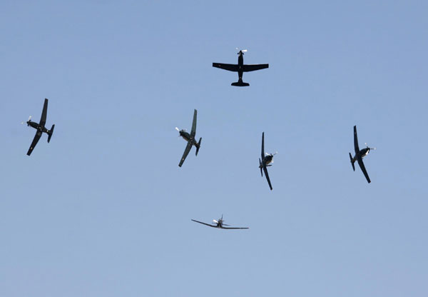 Air show at the Mexican Military Day