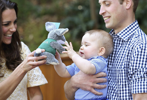 Baby Prince George meets bilby George