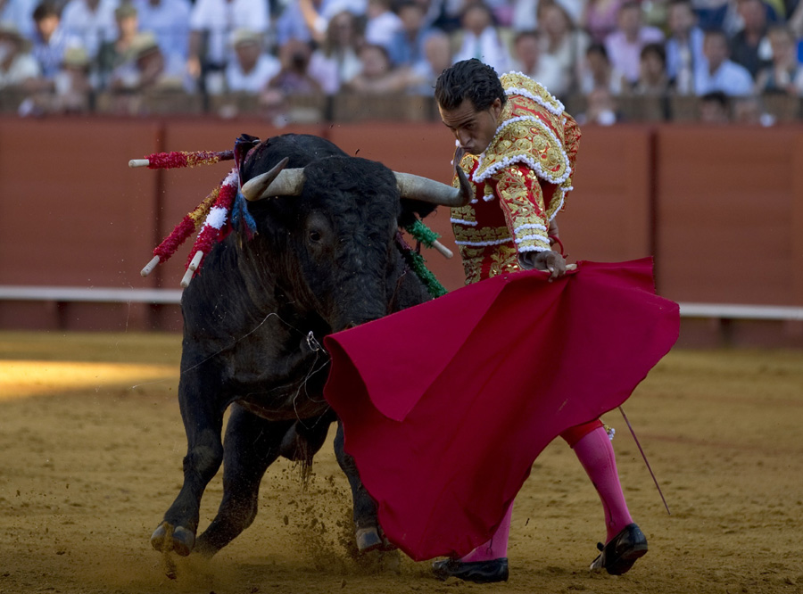 Matadors perform in southern Spain