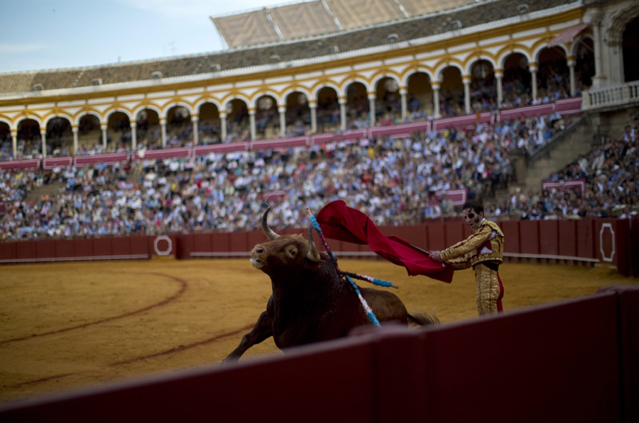 Matadors perform in southern Spain