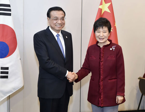 China, South Korea vow to advance free trade talks