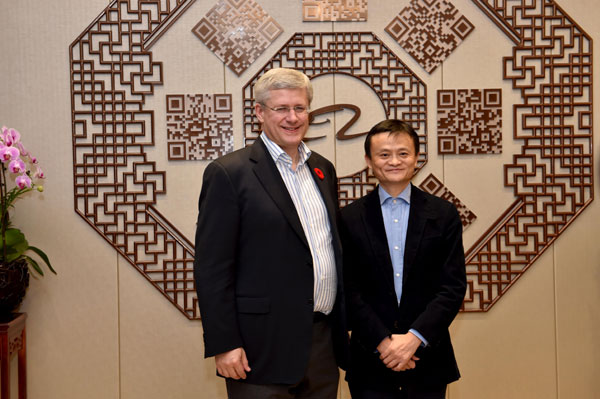 Canadian PM meets Alibaba's Jack Ma for SME growth