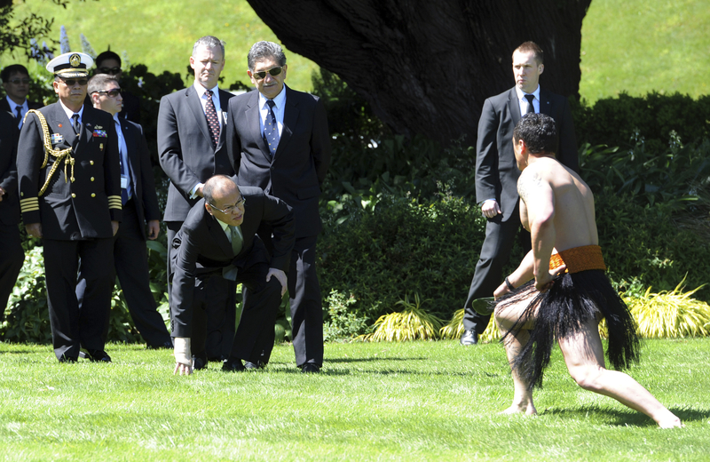 Traditional Maori welcome greets dignitaries