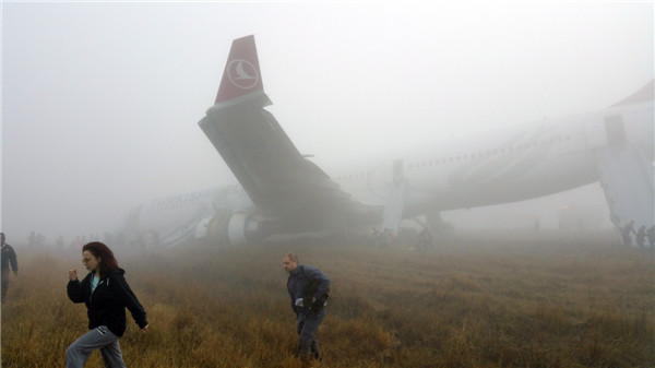 Turkish plane skids off runway at Nepali airport, passengers safe