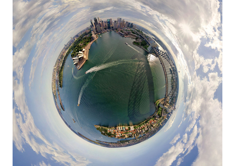 Your city in the shape of tiny round planet