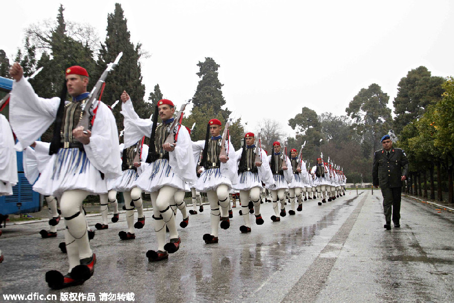 Camels, motorcycles and masks: Military parades in style