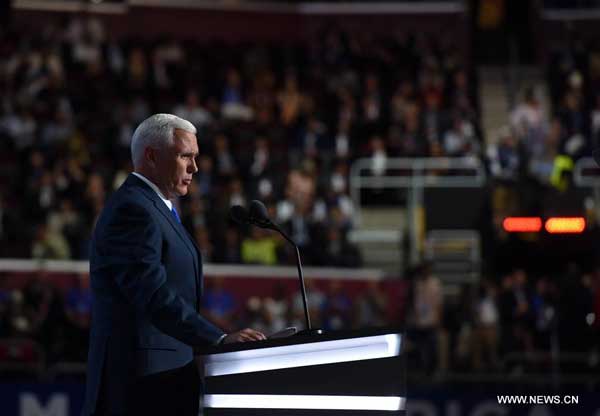 Indiana Governor Mike Pence officially accepts Republican VP nomination