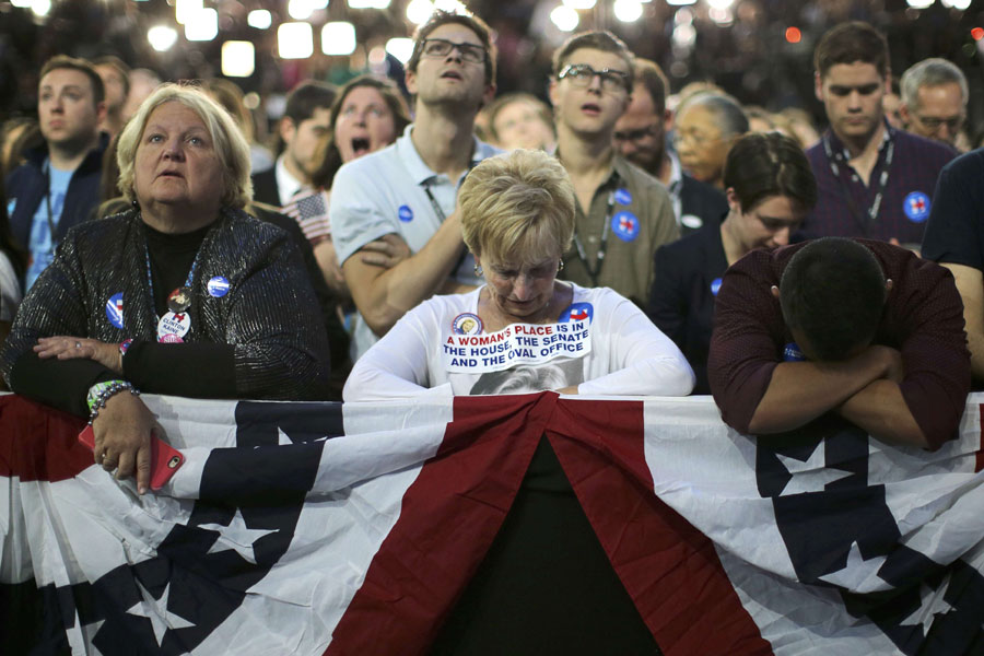 Trump trumps Hillary: Cheers, tears and shock