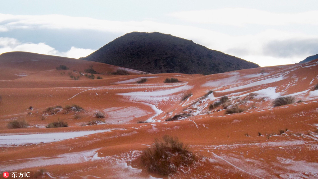 Sahara Desert with snow