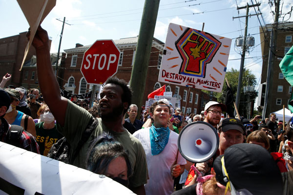 Protesters clash again in Virginia city ahead of white nationalist rally